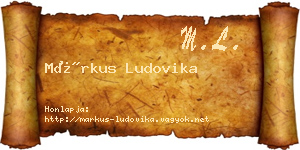 Márkus Ludovika névjegykártya